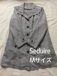seduire　レディース　アウター　コート　Mサイズ　千鳥格子柄