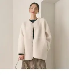 美品 BEAUTY&YOUTH ボア×フェイクムートン リバーシブルジャケット