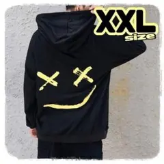 オーバーサイズ　パーカー　XXL　黒　黄　ビッグシルエット　大人気　韓国　春