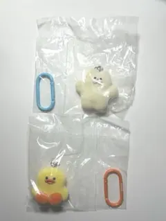 猫原商店の愉快な仲間たち　マスコットフィギュア　あひる　まめねこ