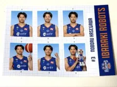 茨城ロボッツ 証明写真風ステッカー 長谷川暢選手