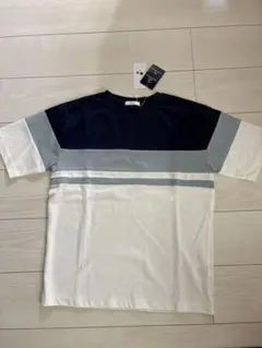 a.v.v Tシャツ ネイビー×グレー×ホワイト S