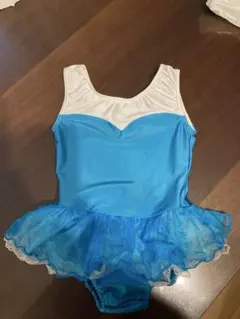 新体操コージー青いフリル付きレオタード JLサイズ