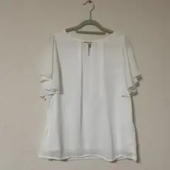 MISCH MASCH フリルスリーブ ホワイトブラウス Fサイズ