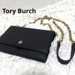 【人気】トリーバーチ ショルダーウォレット チェーンウォレット レザー ゴールド