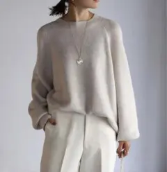BONJOUR SAGAN ラグランスリーブニット　オートミール