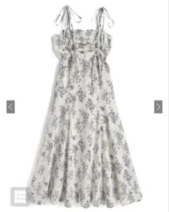 ワンピース h&m キャミワンピース 桜 柄 ワンピース フロント