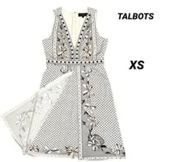 TALBOTS 花柄ワンピース XS ミディ丈　Aライン