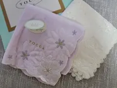 【新品未使用】TOCCA 花柄刺繍レース ハンカチセット