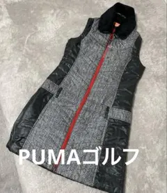未使用　極美品　PUMAゴルフ　ハウンドトゥース柄 中綿ワンピース　　暖かい