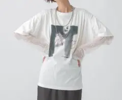 レプシィム　フォトプリント袖レイヤーT