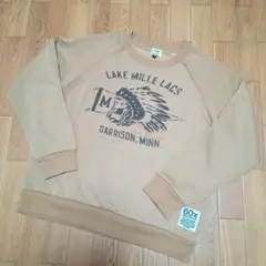 F.O.KIDS インディアンデザイン トレーナー 140ベージュ　裏起毛