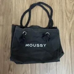MOUSSY マウジー 黒 ブラック キャンバス トートバッグ　グレイル　ヘザー