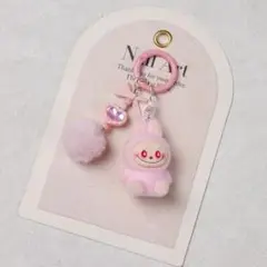 ラブブキャラクターキーホルダー（ピンク）