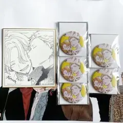 ギヴン展 入場特典ミニ色紙 缶バッジセット 梶秋彦 中山春樹