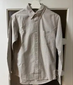 無印良品　長袖シャツ ベージュチェック　Ｓサイズ