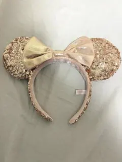 ディズニーランド、ディズニーシー　ミニーマウス　スパンコールカチューシャ