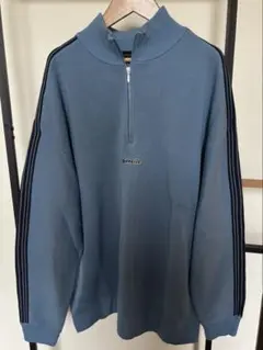 RAGEBLUE ハーフジップニット ブルー　M