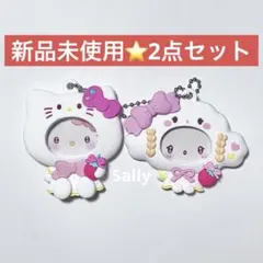 サンリオ いちご新聞 50周年記念 フォトバッジ付きマスコット 2点セット