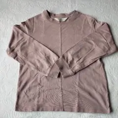 H&M　キッズ　子供120〜130cm　くすみピンク 長袖カットソー