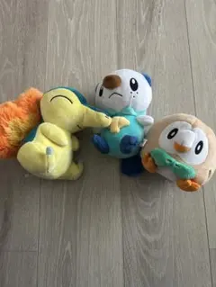 ポケモン　ヒノアラシ　ミジュマル モクロー　ぬいぐるみセット