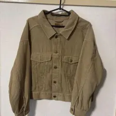 earth music & ecology ベージュ コーデュロイジャケット