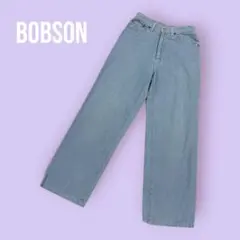 BOBSON ライトブルー ワイドレッグデニムパンツ Mサイズ S-1708