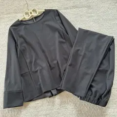 ブラック セットアップ パンツスーツ