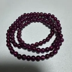 天然石 ロードライトガーネット 3連5mm