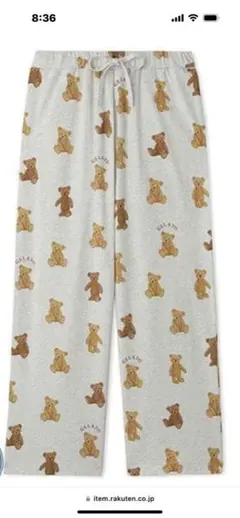 ジェラピケ　クマ柄ルームウェア