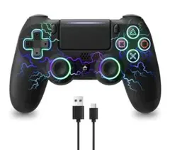 PS4 コントローラー ワイヤレス 背面ボタン　TURBO連射 振動調整　大容量