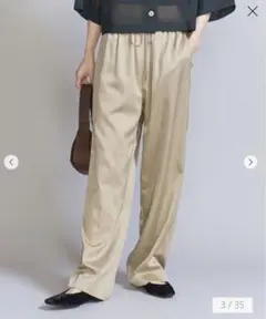 サテンドロースト ワイド パンツ BEAUTY&YOUTH