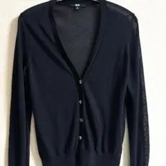 UNIQLO ユニクロ Vネックカーディガン ブラック M
