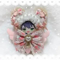 ぬい服　にじぱぺ　くま☆ストロベリーピンク　着ぐるみ　☆フープ付き☆