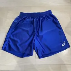 バレーボール　asics アシックス　短パン　ゲームパンツ　青　ブルー　M