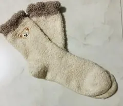 ダッフィー刺繍付きフリースソックス