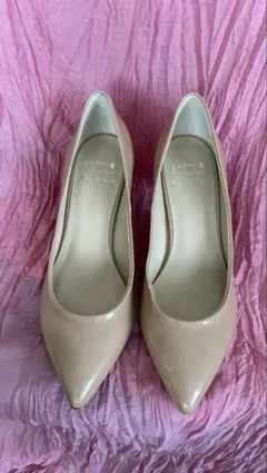 ダイアナ　晴雨兼用　パンプス　ピンクベージュ　23cm