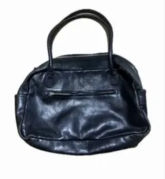 レザー ボストン ハンドバッグ ダークウェア y2k