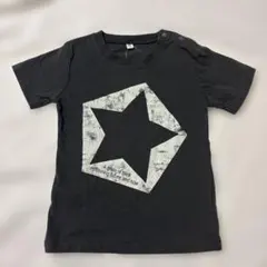 キッズ 半袖Tシャツ ブラック 星柄 95cmのサムネイル