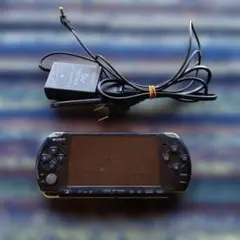 SONY PSP 3000 ブラック 本体 　専用アダプター　バッテリー付き