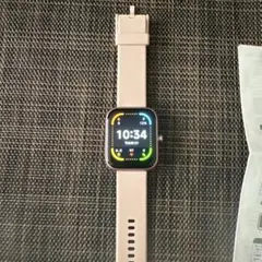 IDW25 ピンクベージュ　スマートウォッチ 本体　充電ケーブル　説明書