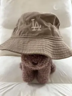 New Era LA ロゴ バケットハット ベージュ　L