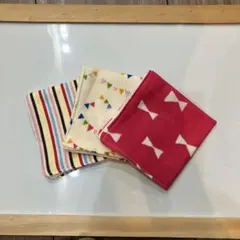 手工製　紗布手帕　三件套