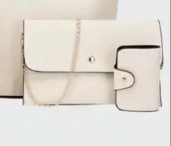 チェーンバッグ・カードケースセット　マルチ無地バック　シンプルおしゃれ