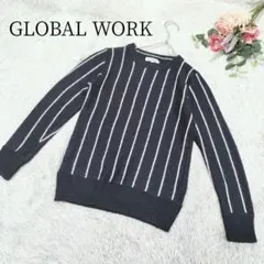 【グローバルワーク】レディース ストライプ ニット セーター サイズM