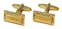 ランバン カフスボタン レクタングル ゴールド 中古美品！(52105)のサムネイル