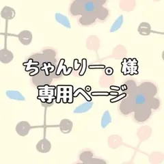 ちゃんりー。様 専用ページ