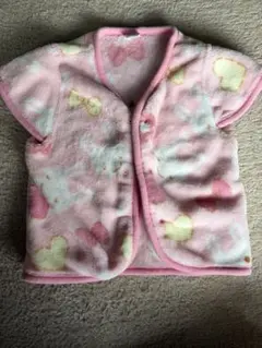 ピンクのフリーススリーパー うさぎ柄