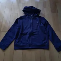 プチバトー　ジップアップパーカー キッズ　ネイビー　紺　140