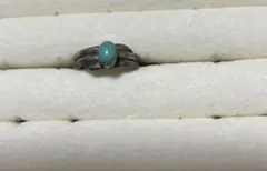 ターコイズ付きシルバー2連リング